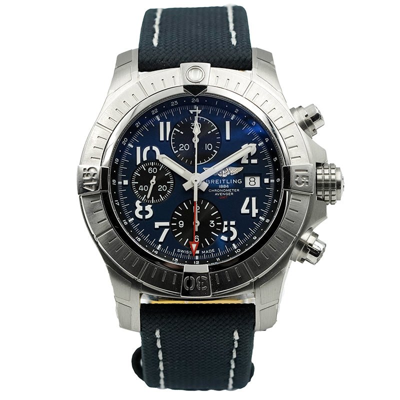 Breitling Avenger Chronograph Blue Dial A24315101C1X2 GMT 45mm