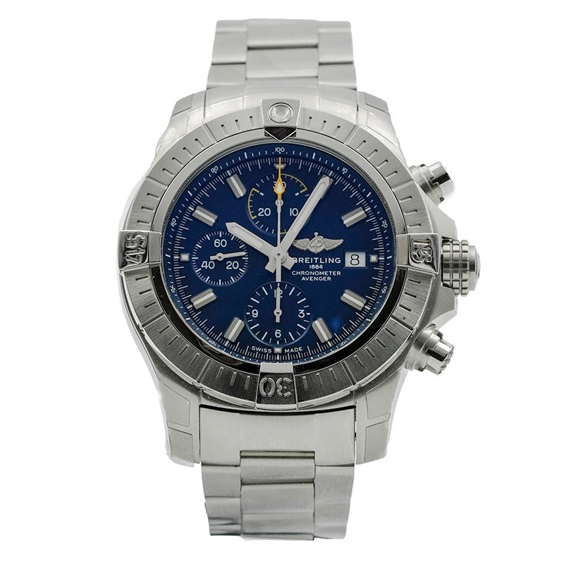 SOLD - 7/6/25 - Breitling Avenger A13317101C1A1 Chronograph 45mm Blue Dial