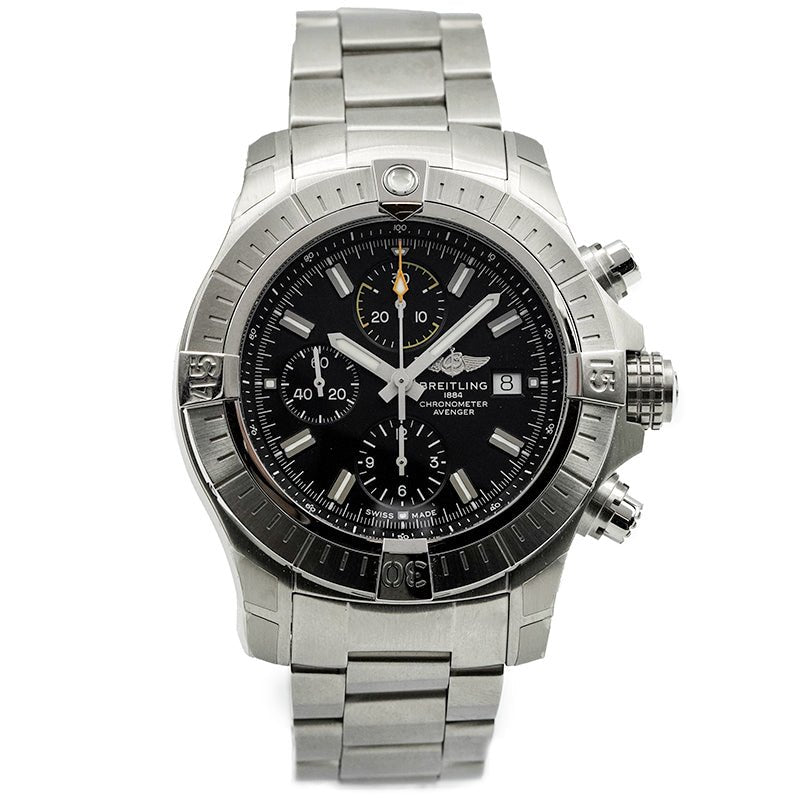Breitling Avenger Chronograph A13317101B1A1 45mm Black Dial on Bracelet