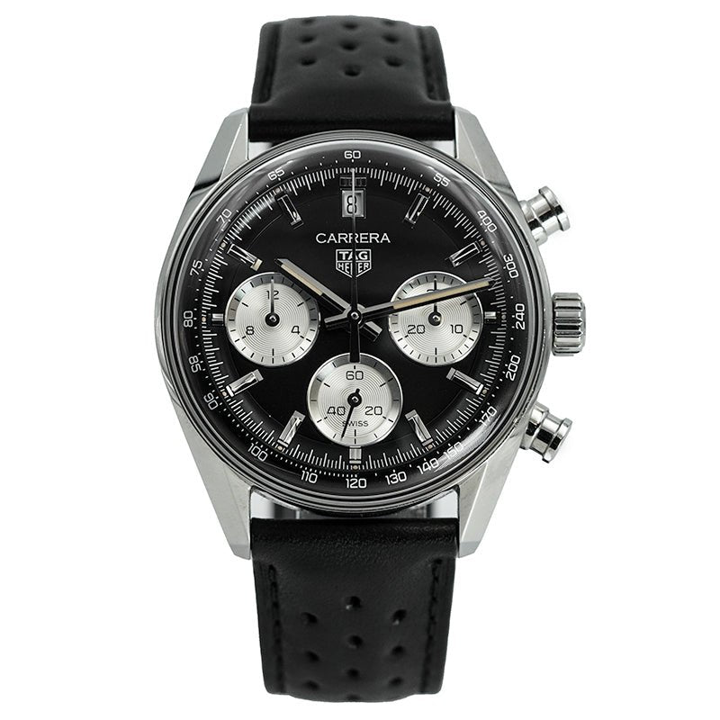 SOLD - 5/20/25 - Tag Heuer Carrera 39mm Glass Box 2024 B&P CBS2210.FC6534 Reverse Panda