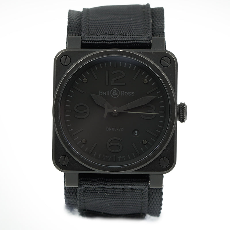 SOLD - 09/09/23 - Bell & Ross BR03-92 Phantom All-Black 42mm 2011 B&P