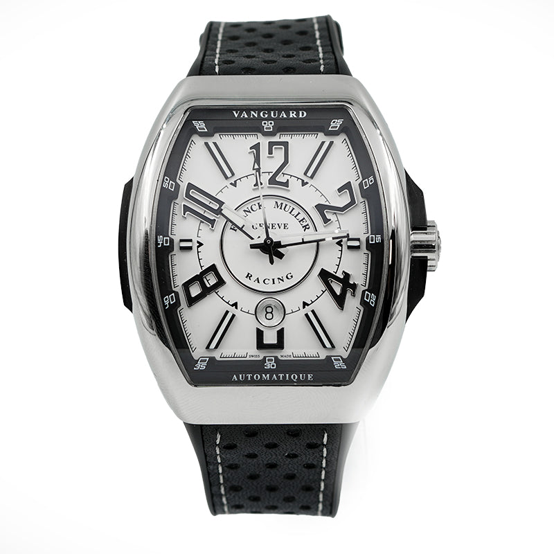 SOLD - Franck Muller Vanguard Racing 45mm White V45SCDERCG B&P 2022