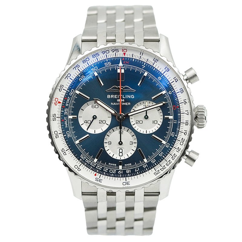 SOLD 6/17/25 - Breitling Navitimer AB0137211C1A1 Blue Dial on Bracelet 46mm B&P 2023