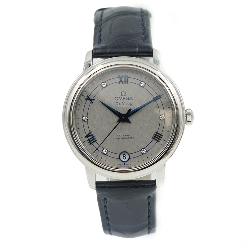 SOLD - 6/17/24 - Omega Deville Prestige Silver and Diamond Dial 33mm 424.13.33.20.56.002 '19