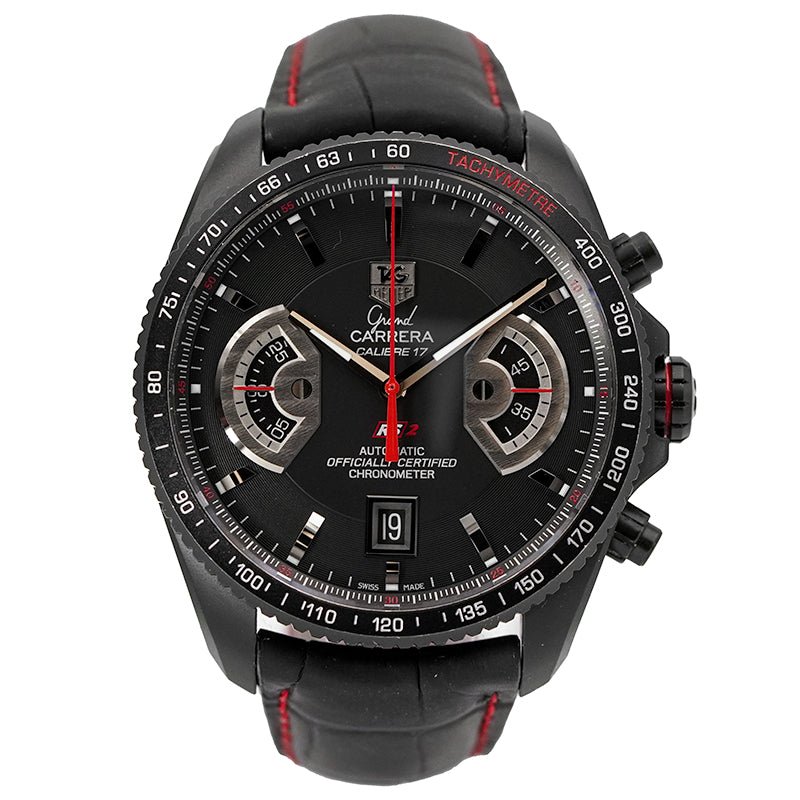 SOLD - 6/28/25 - Tag Heuer Grand Carrera Chronograph Titanium B&B Circa 2010 CAV518B.FC6237