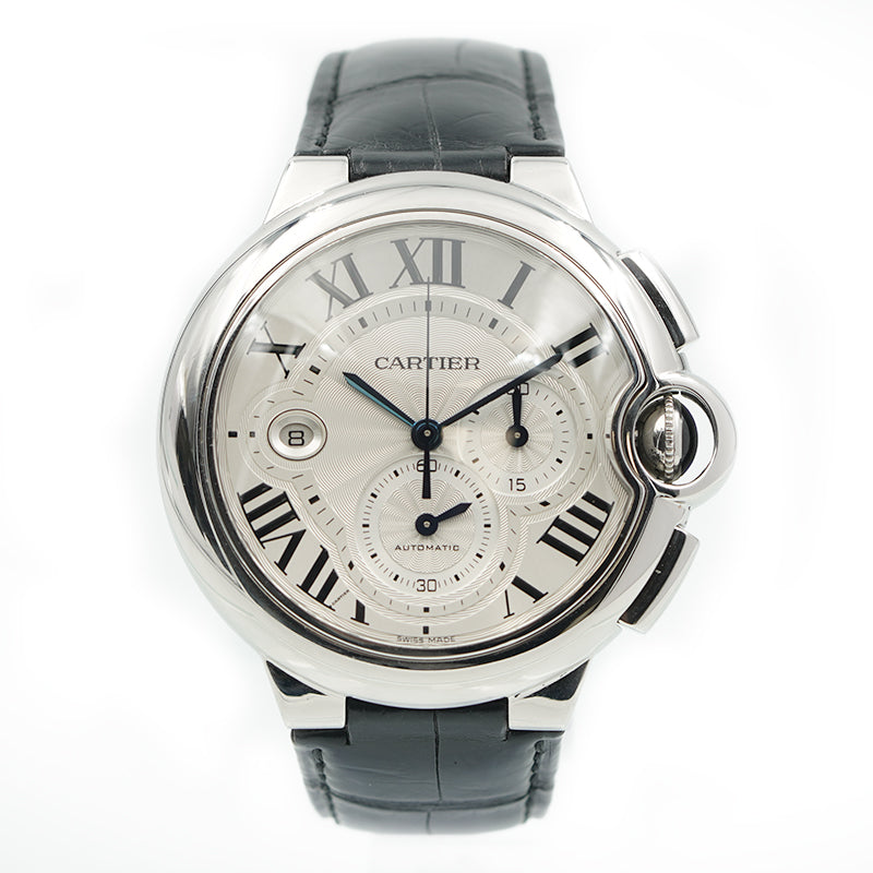 SOLD - 10/05/23 - Cartier Ballon Bleu XL Chronograph 43mm W6920078 Stainless Steel