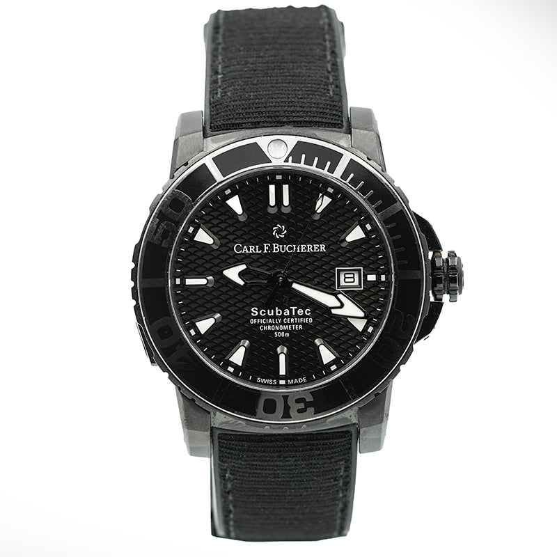 SOLD - 1/25/24 - Carl F. Bucherer Patravi Scubatec Black Titanium 00.10632.28.33.01