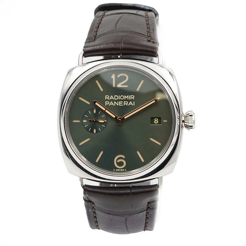 SOLD - 9/18/23 - Panerai Radiomir Quaratana PAM01386 Green Dial 40mm B&P Limited Edition