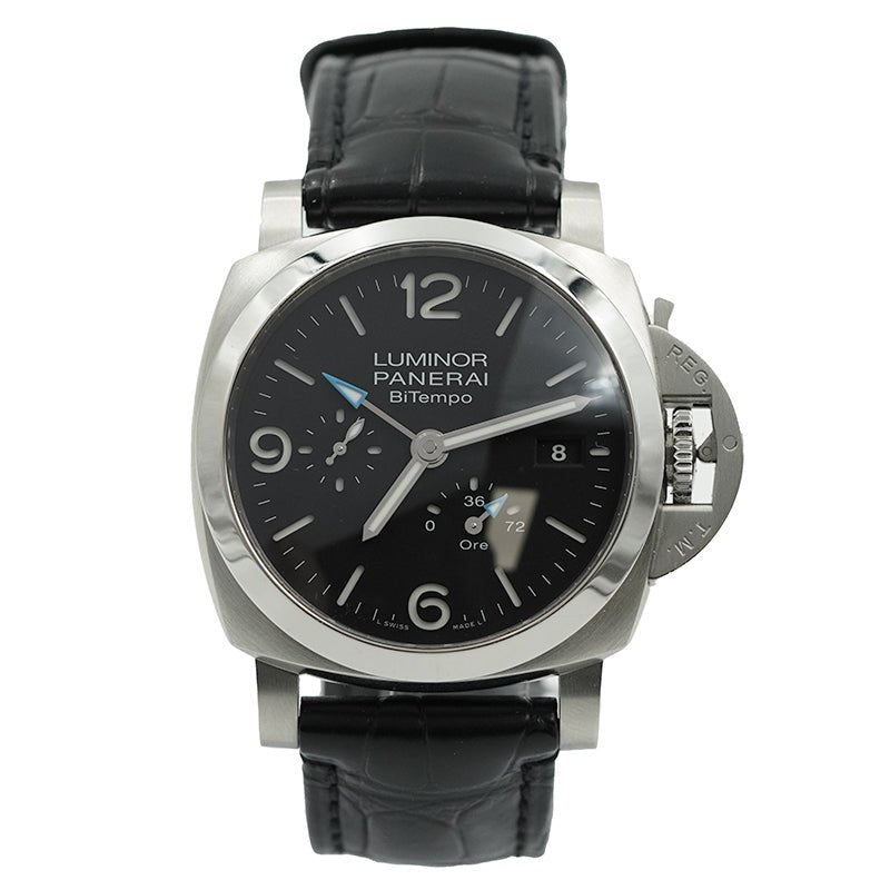 SOLD - 8/7/25 - Panerai Luminor PAM01360 BiTempo Power Reserve GMT B&P 2024 2 Straps
