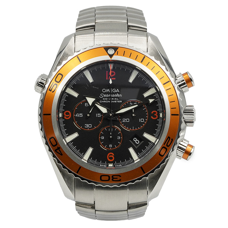 SOLD - 9/5/24 - Omega Seamaster Planet Ocean Chronograph 45.5mm 600M 2918.50 on Bracelet