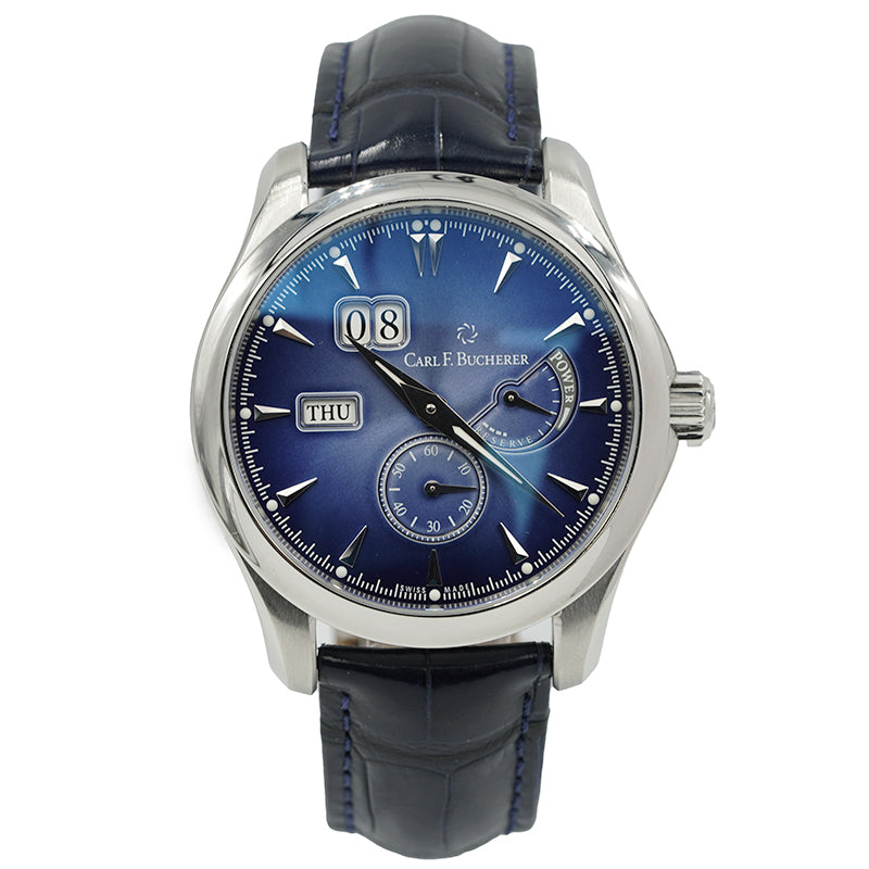 SOLD - 10/19/24 - Carl F. Bucherer Manero Power Reserve 0912.08A Limited Edition Blue Dial w. Box