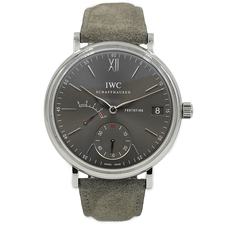 SOLD - 10/3/24 - IWC Portofino IW510115 8-Days 45mm Hand-Wound Grey Dial
