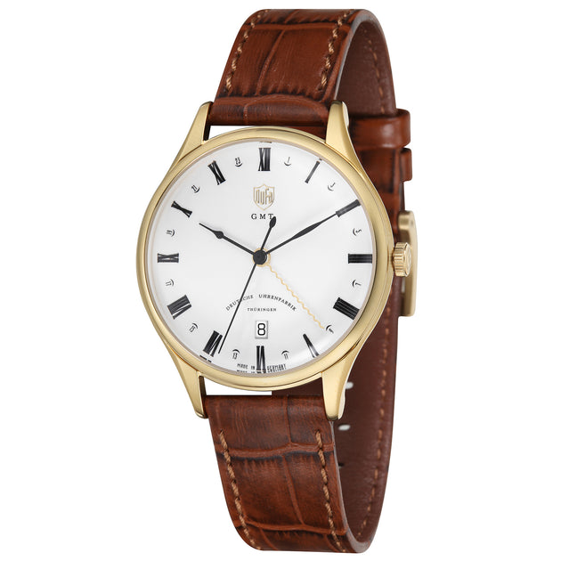 Dufa Weimar Swiss GMT White Brown