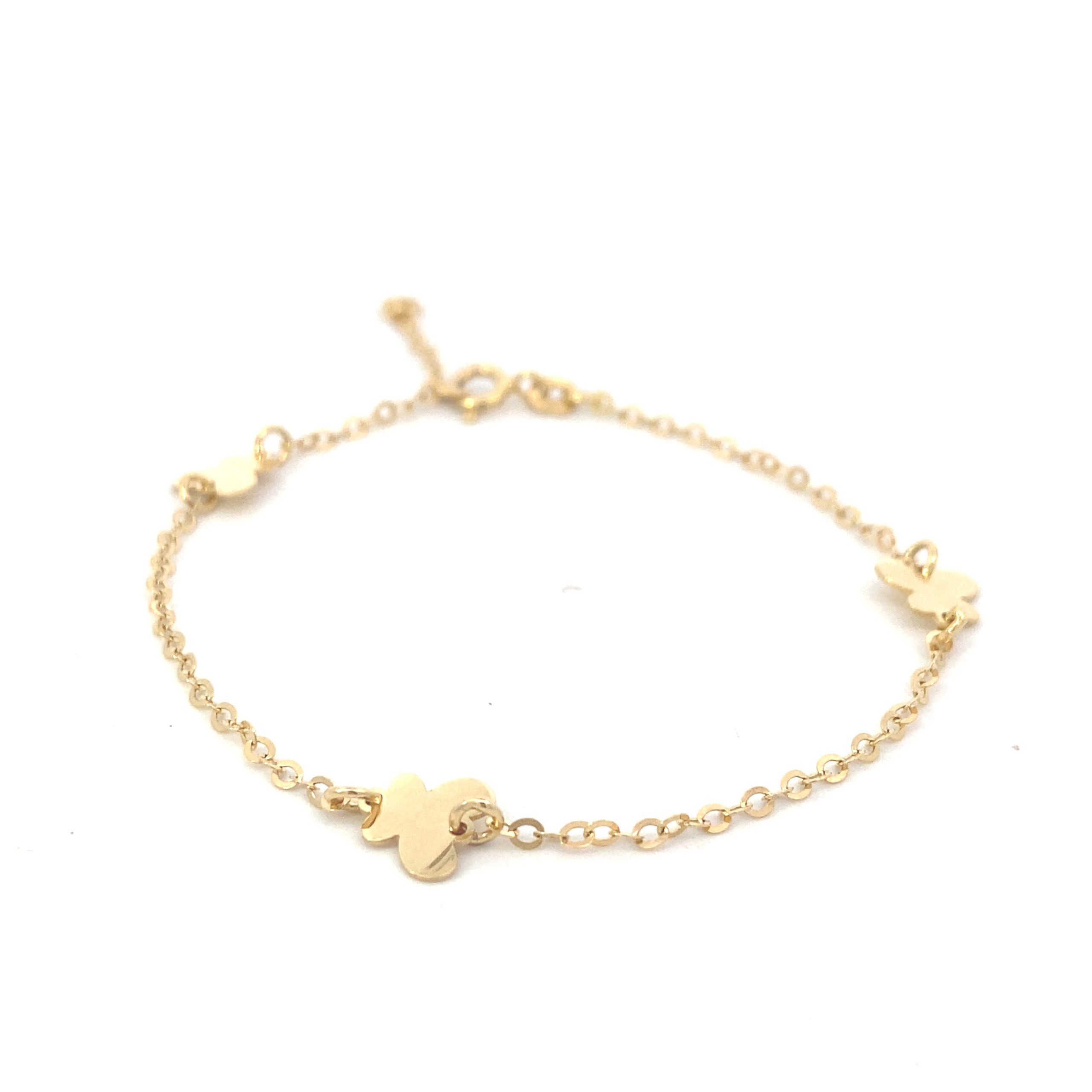 14K Delicate Butterfly Bracelet