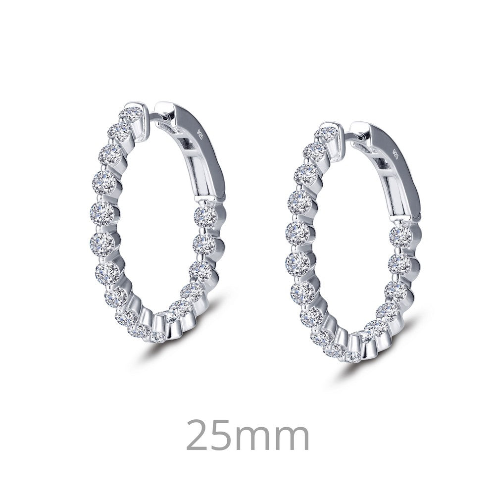 1.7 ct tw Hoop Earrings