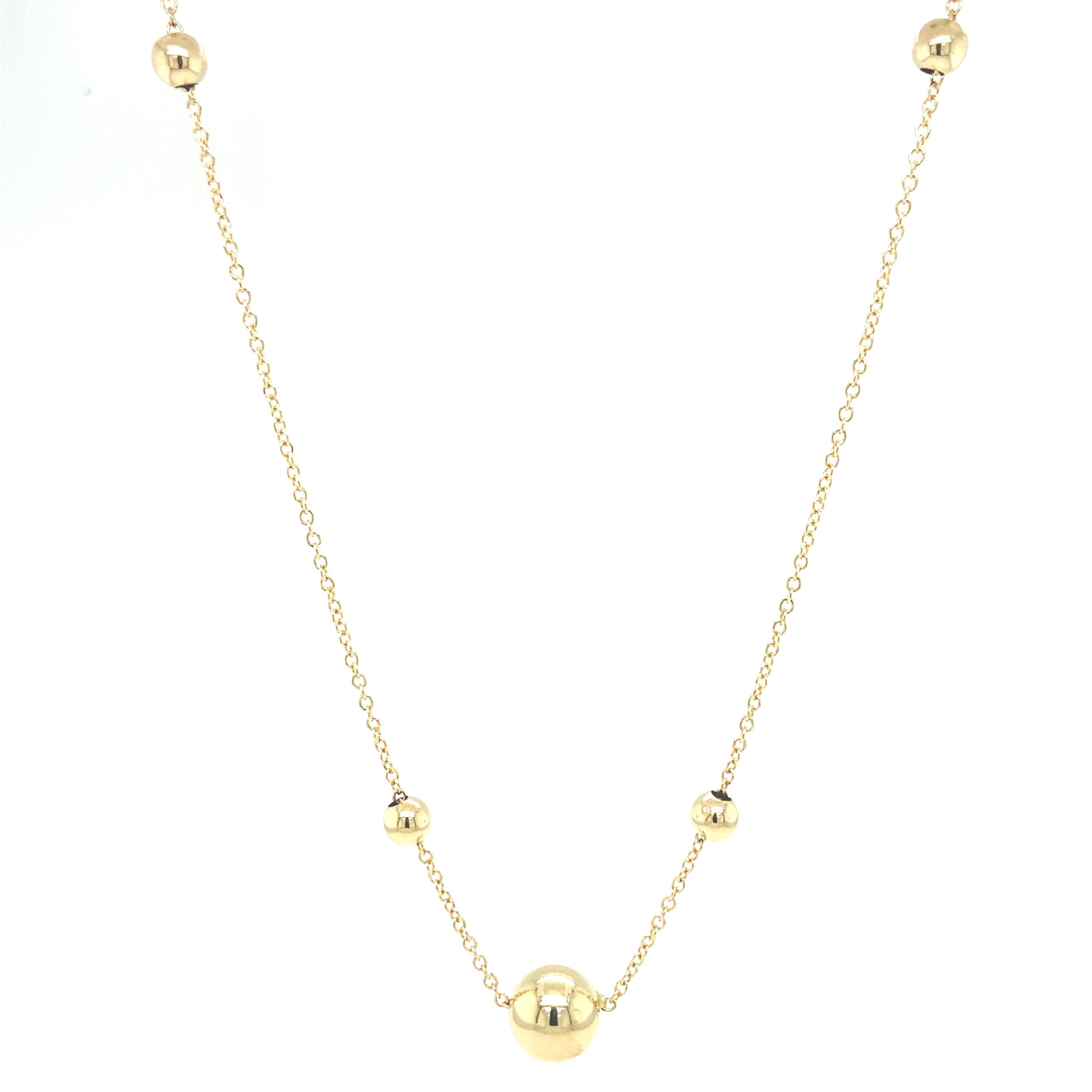 14K Necklace Multi Ball