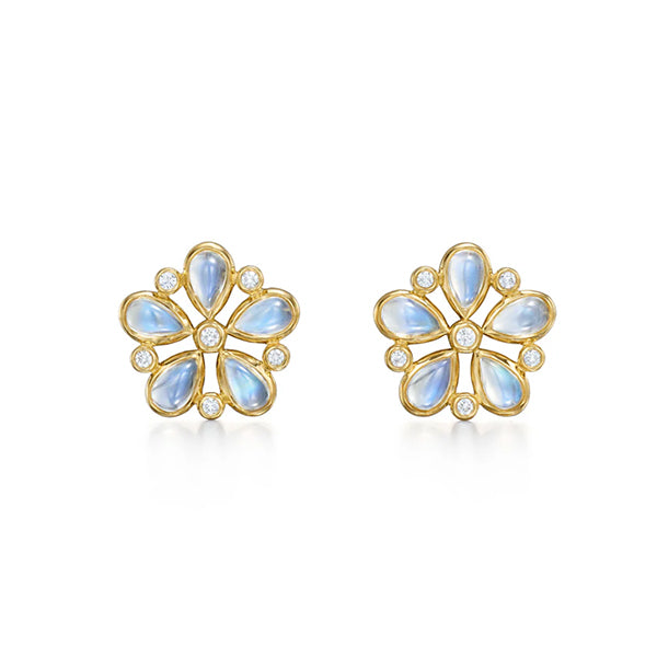 Temple St. Clair 18k Luna Flower Post Earrings - E31422-BMFLWRP