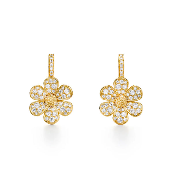 Temple St. Clair 18k Snow Flower Earrings - E31882-PVFLWR
