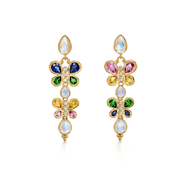 Temple St. Clair 18k Precious Flutter Earrings - E34625-MXBFLYDP