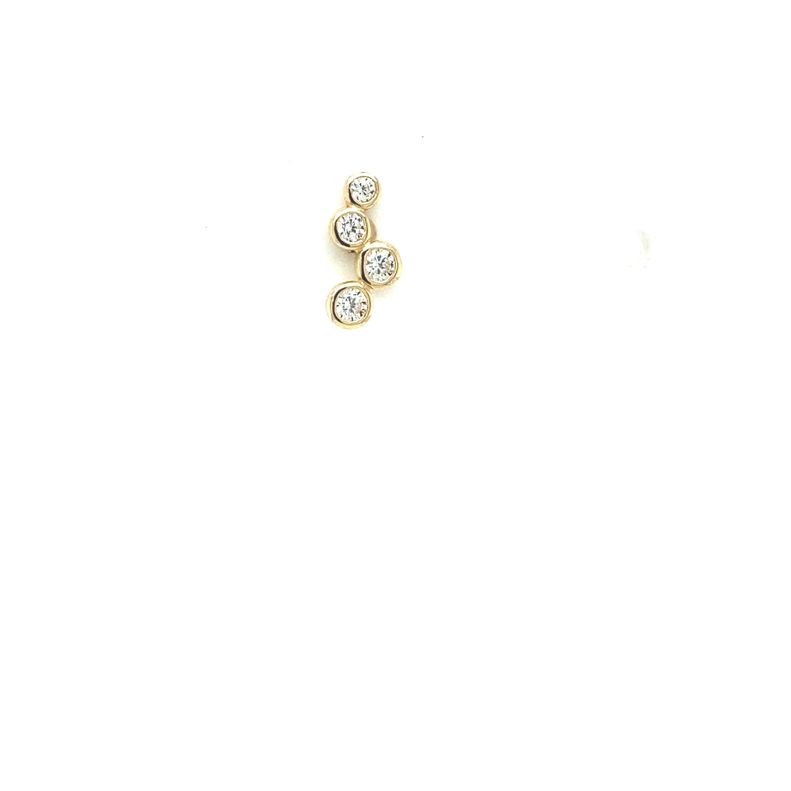 SMALL STAGGERED BAR BEZELED CZ CARTILAGE