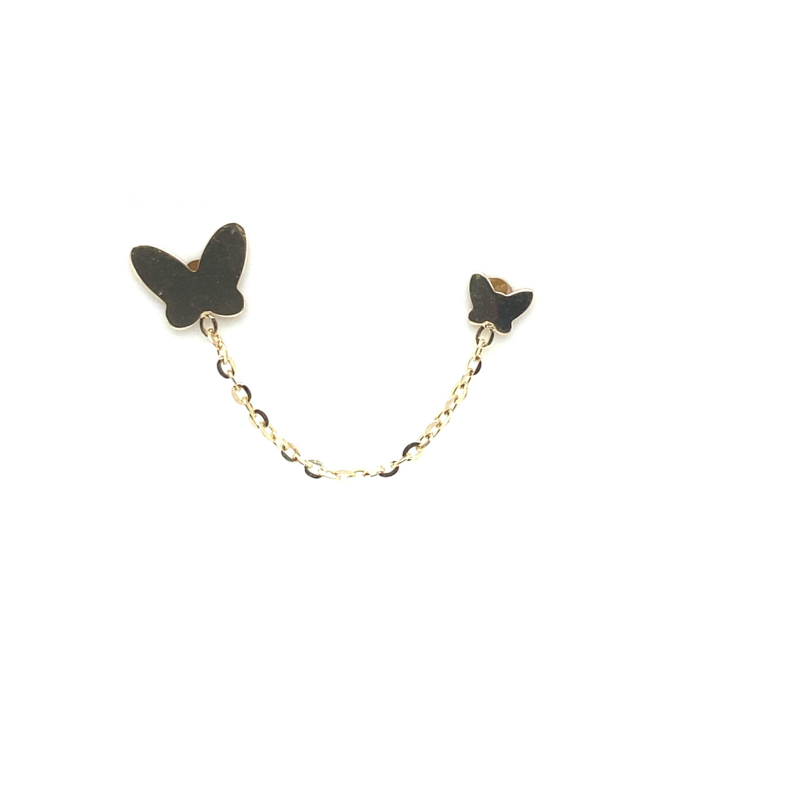 Double Butterfly Chain Earring