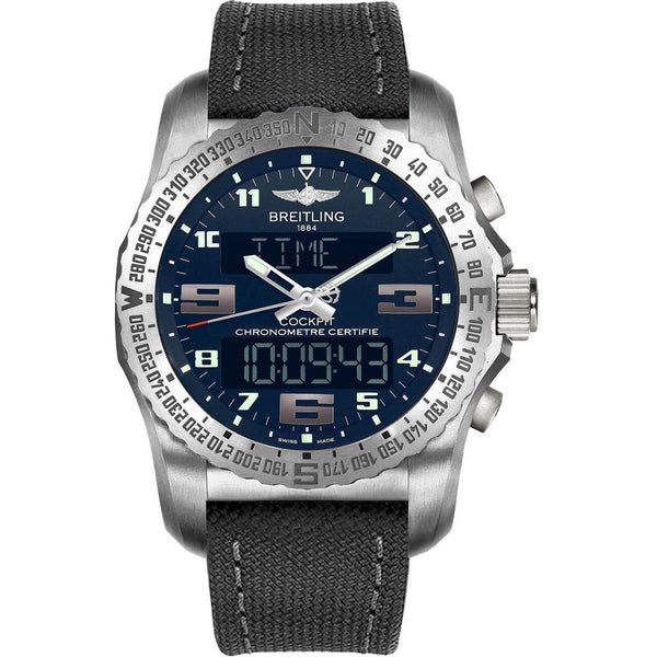 Breitling Men's EB501019-C904-100W Cockpit  Grey Canvas Watch