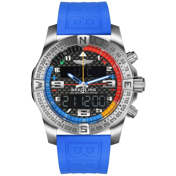 Breitling Men's EB5512221B1S1 Exospace  Blue Rubber Watch