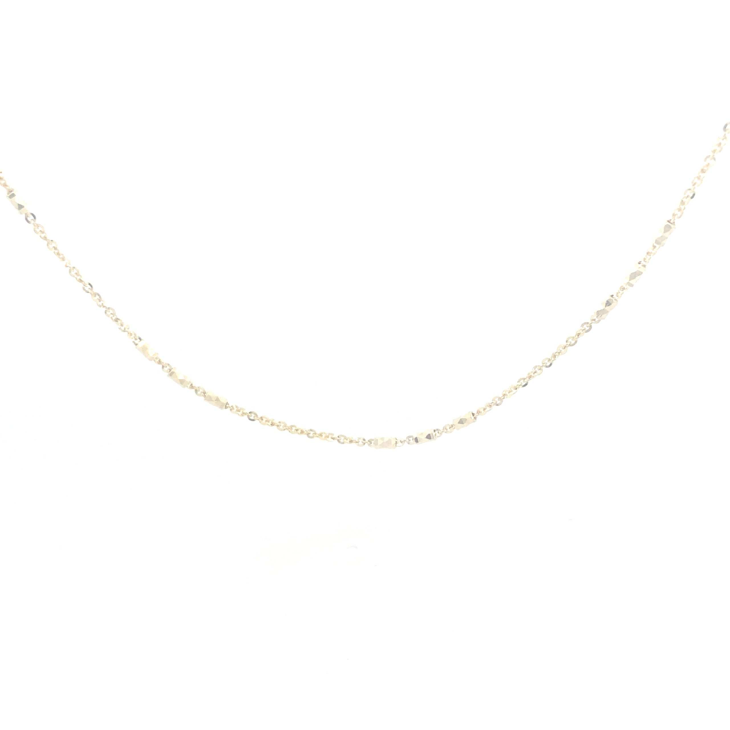 14K Gold Fancy Diamond Cut Chain