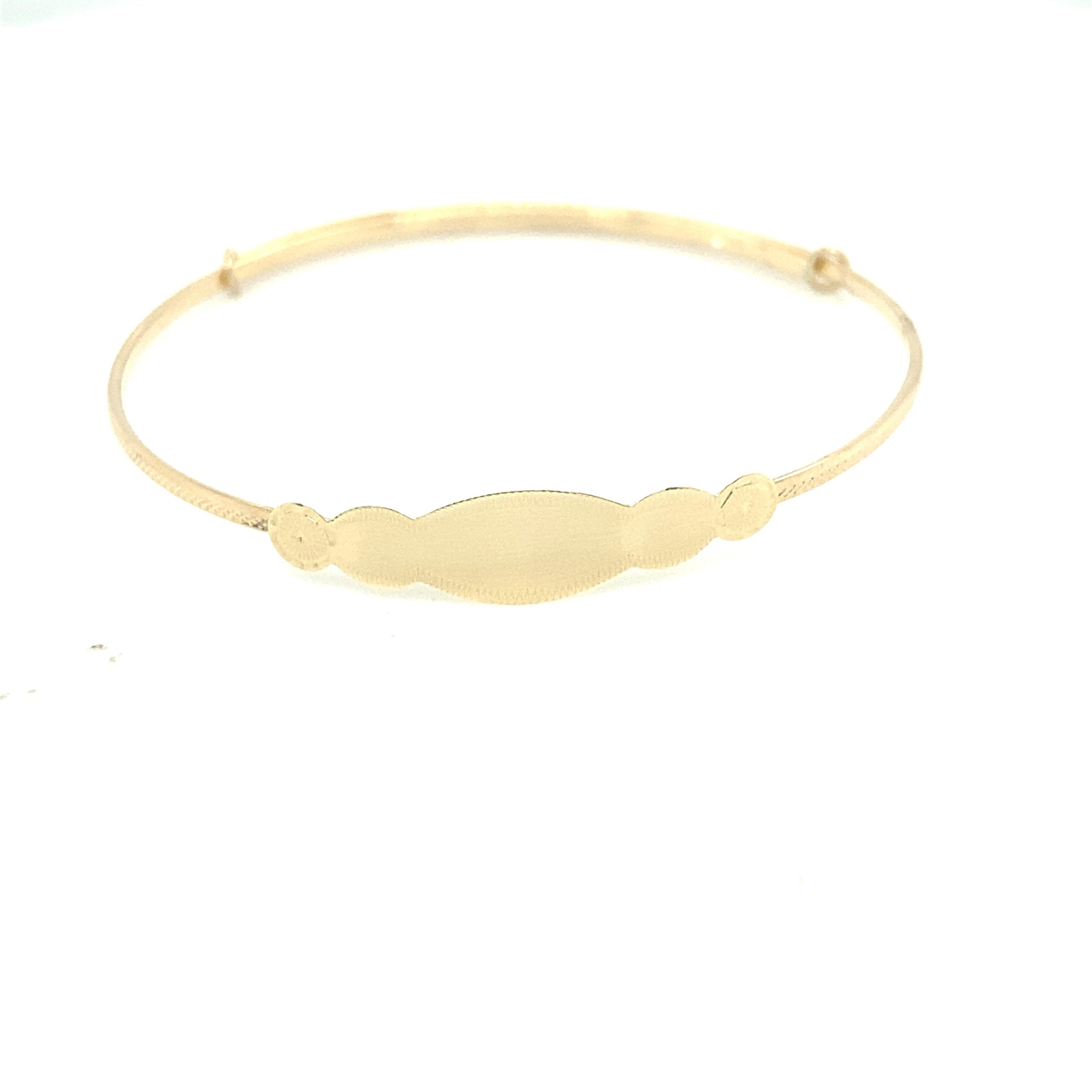 14K Gold Baby Bangle For Engraving