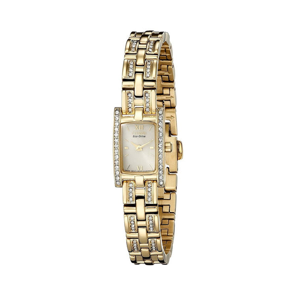 Citizen Women's EG2352-52P Silhouette Gold-Tone Stainless Steel with Sets of Crystal Watch