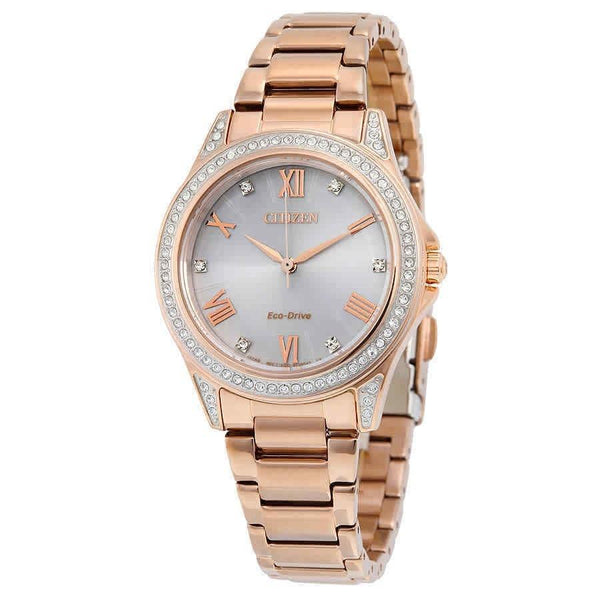 Citizen Women's EM0233-51A POV Rose Gold-Tone Stainless Steel Watch