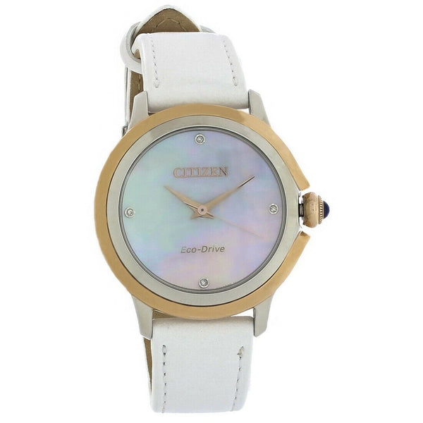 Citizen Women's EM0796-08Y Ceci White Leather Watch