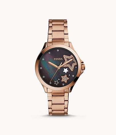 Sadie Three-Hand Rose Gold-Tone Stainless Steel Watch