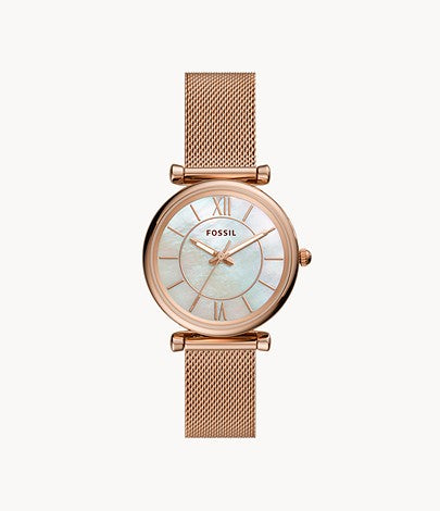 Carlie Three-Hand Rose Gold-Tone