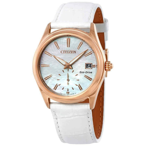 Citizen Women's EV1033-08D Corso White Leather Watch