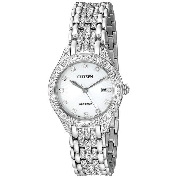 Citizen Women's EW2320-55A Silhouette Stainless Steel with Sets of Crystal Watch