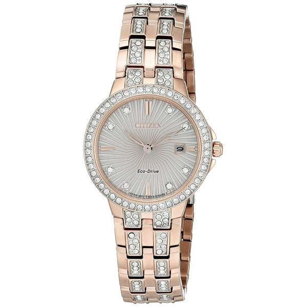 Citizen Women's EW2348-56A Silhouette Crystal Rose Gold-Tone Stainless Steel with Sets of Crystal Watch