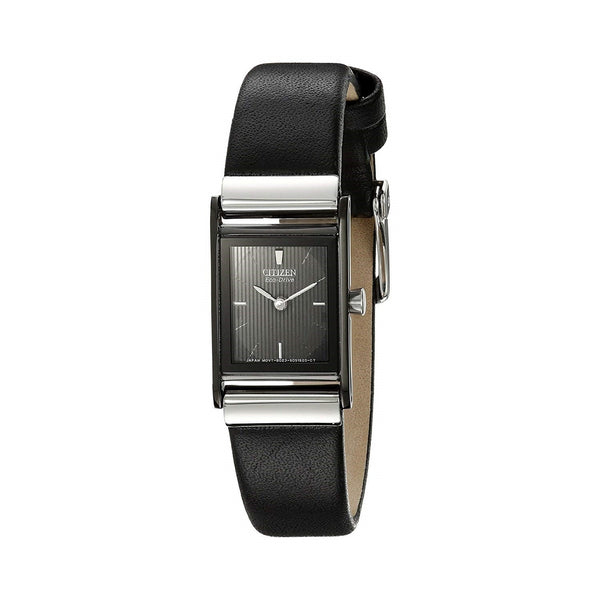 Citizen Women's EW9215-01E Eco-Drive Black Leather Watch
