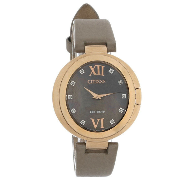 Citizen Women's EX1513-00Y Capella  Taupe  Leather Watch