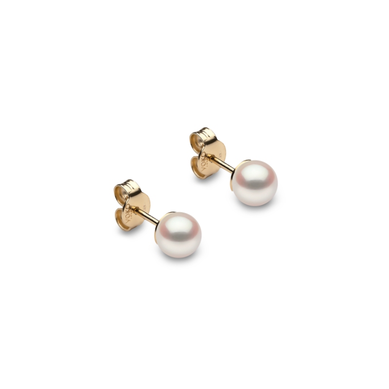 EYK109506-AAA London Pearl Stud Earrings In 18 Karat Yellow Gold With 2 Akoya Pearls