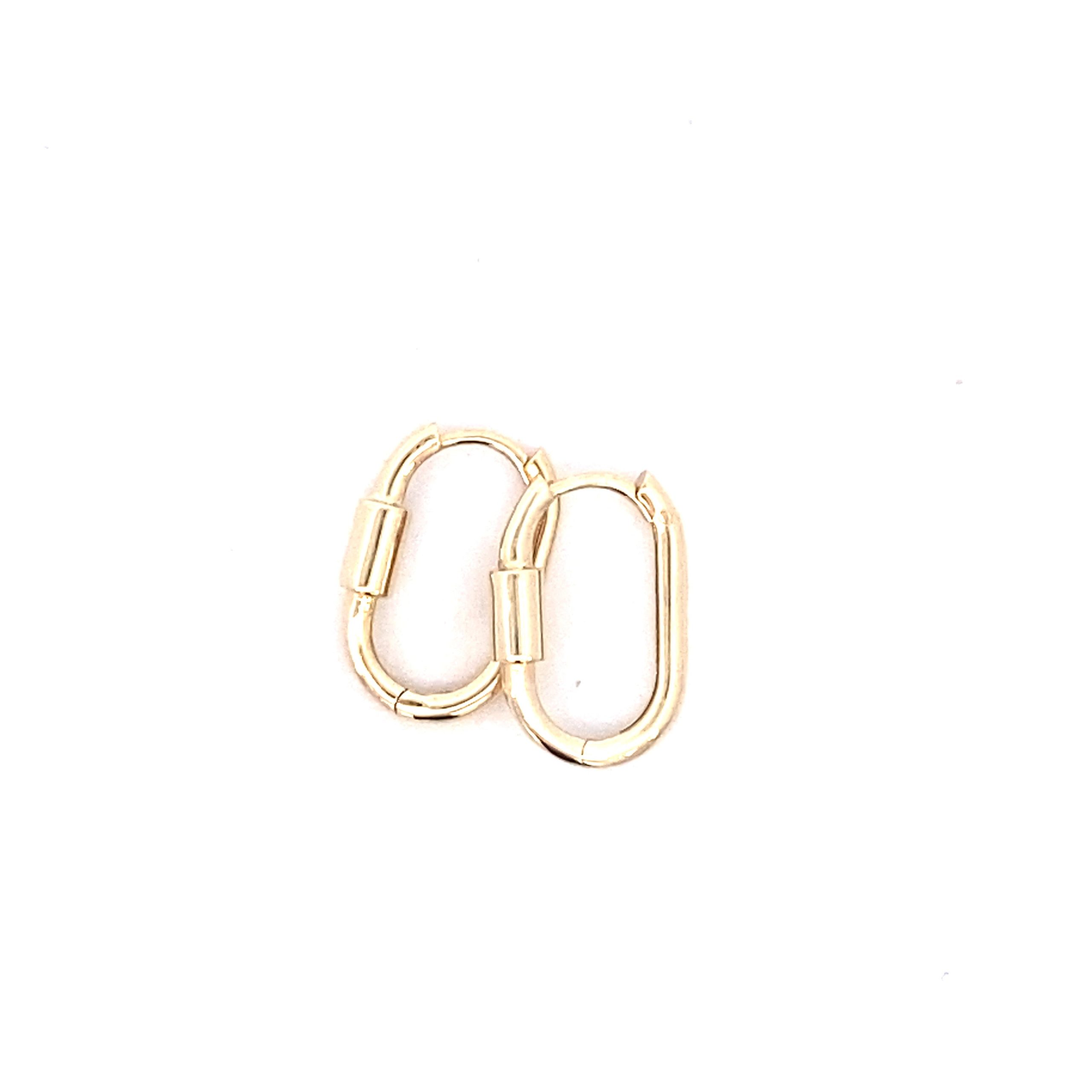 14K Gold Fancy Hoops