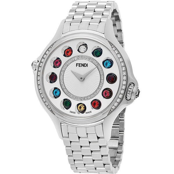 Fendi Women's F107034000B2T05 Crazy Carats Ring of 36 Diamonds Stainless Steel Watch