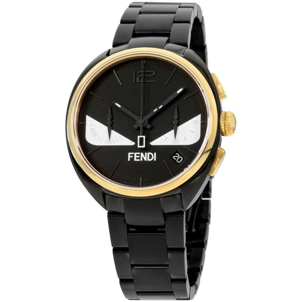 Fendi Men's F215111400 Momento Chronograph Black Stainless Steel Watch