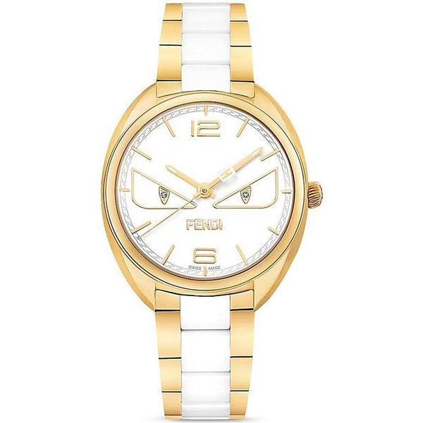 Fendi Women's F216434104D1 Momento Bugs Two-Tone Ceramic and Stainless Steel Watch