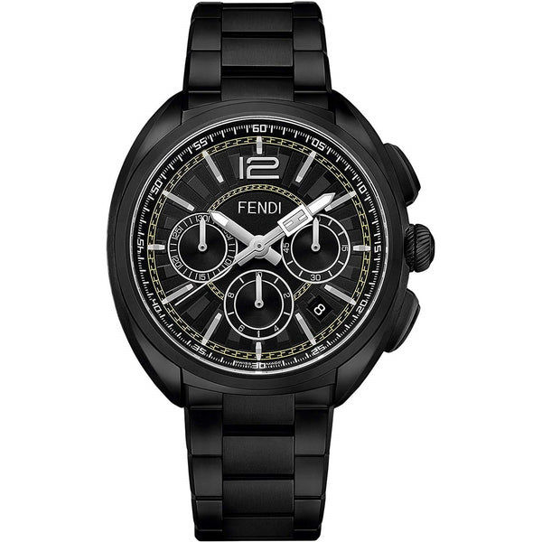 Fendi Men's F231611000 Momento Chronograph Black Stainless Steel Watch
