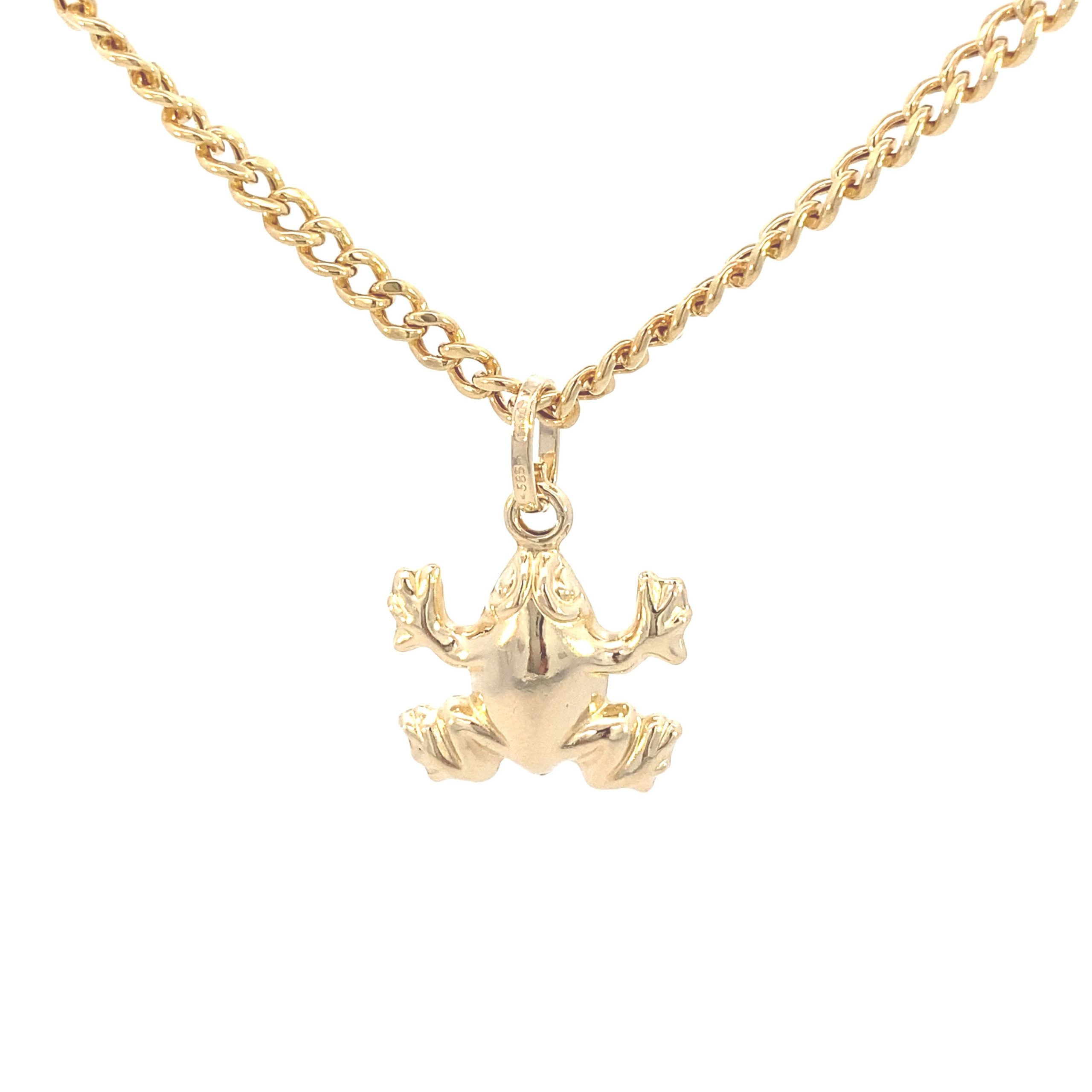 14K Gold Coqui Pendant