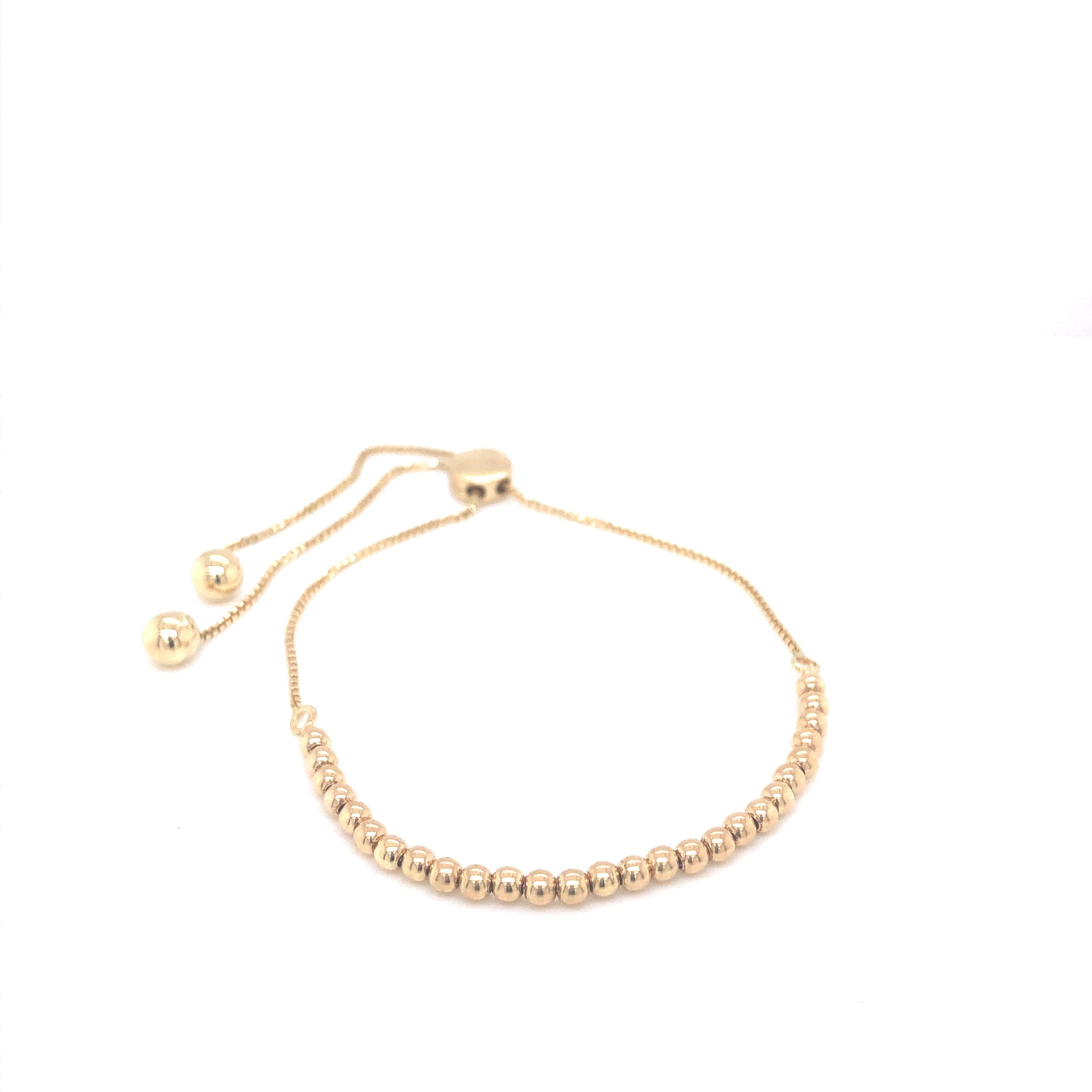 14K Yellow Gold Bracelet with Pellet