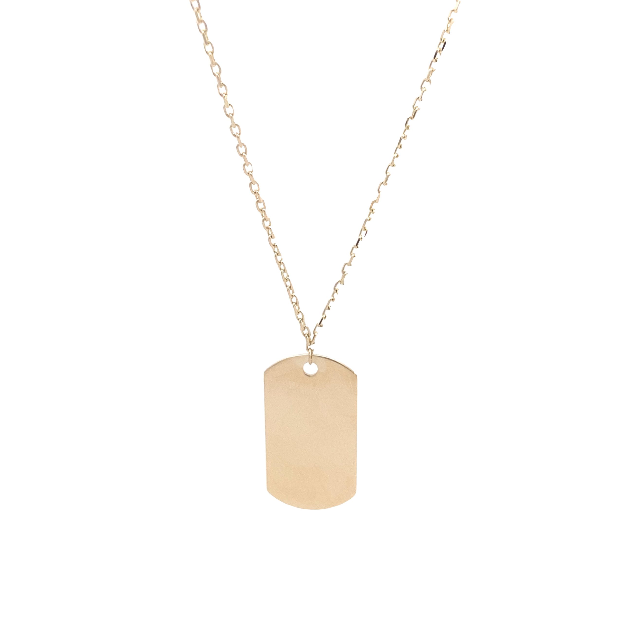 14K Gold ID Pendant Necklace