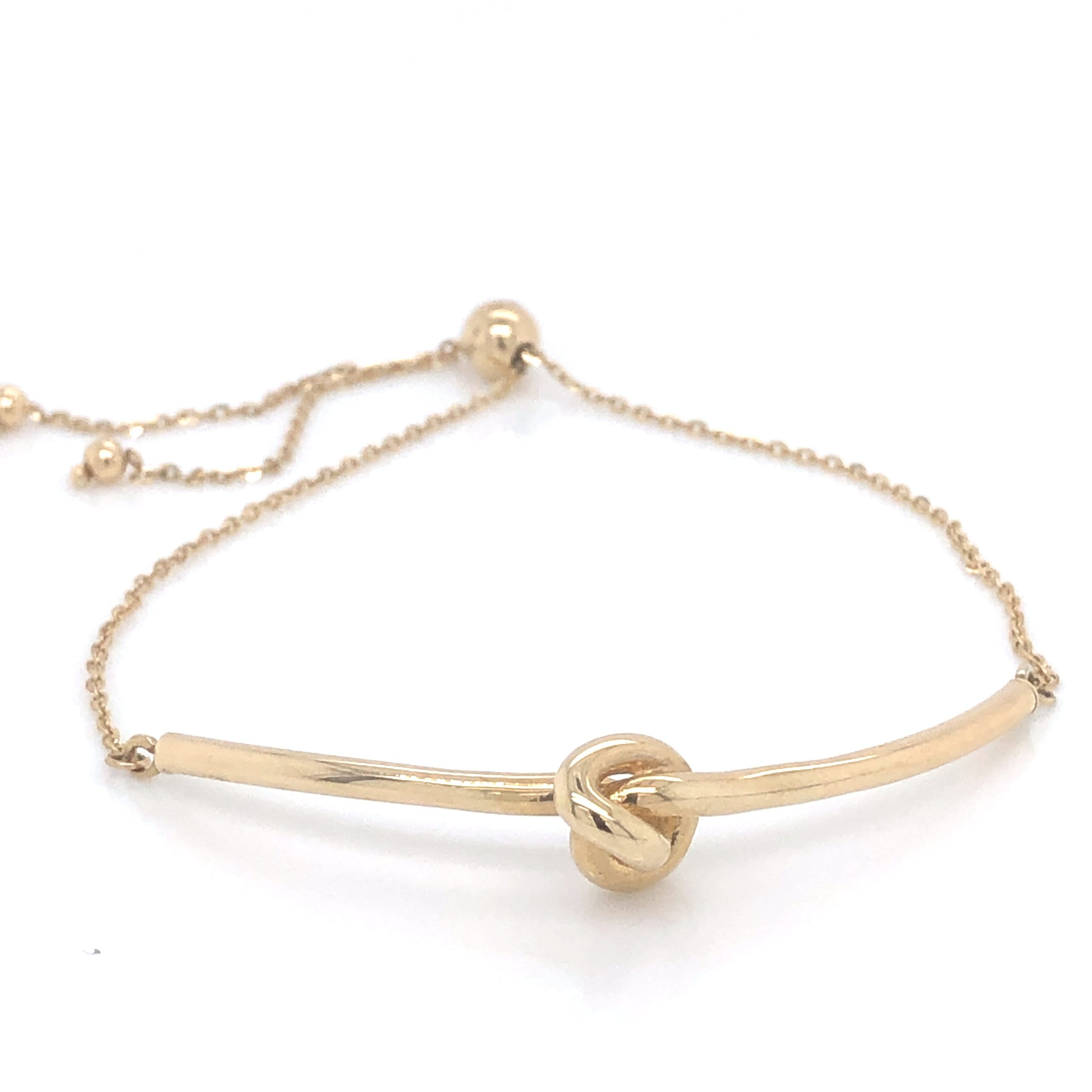 Knot Sliding 14k Gold Bracelet