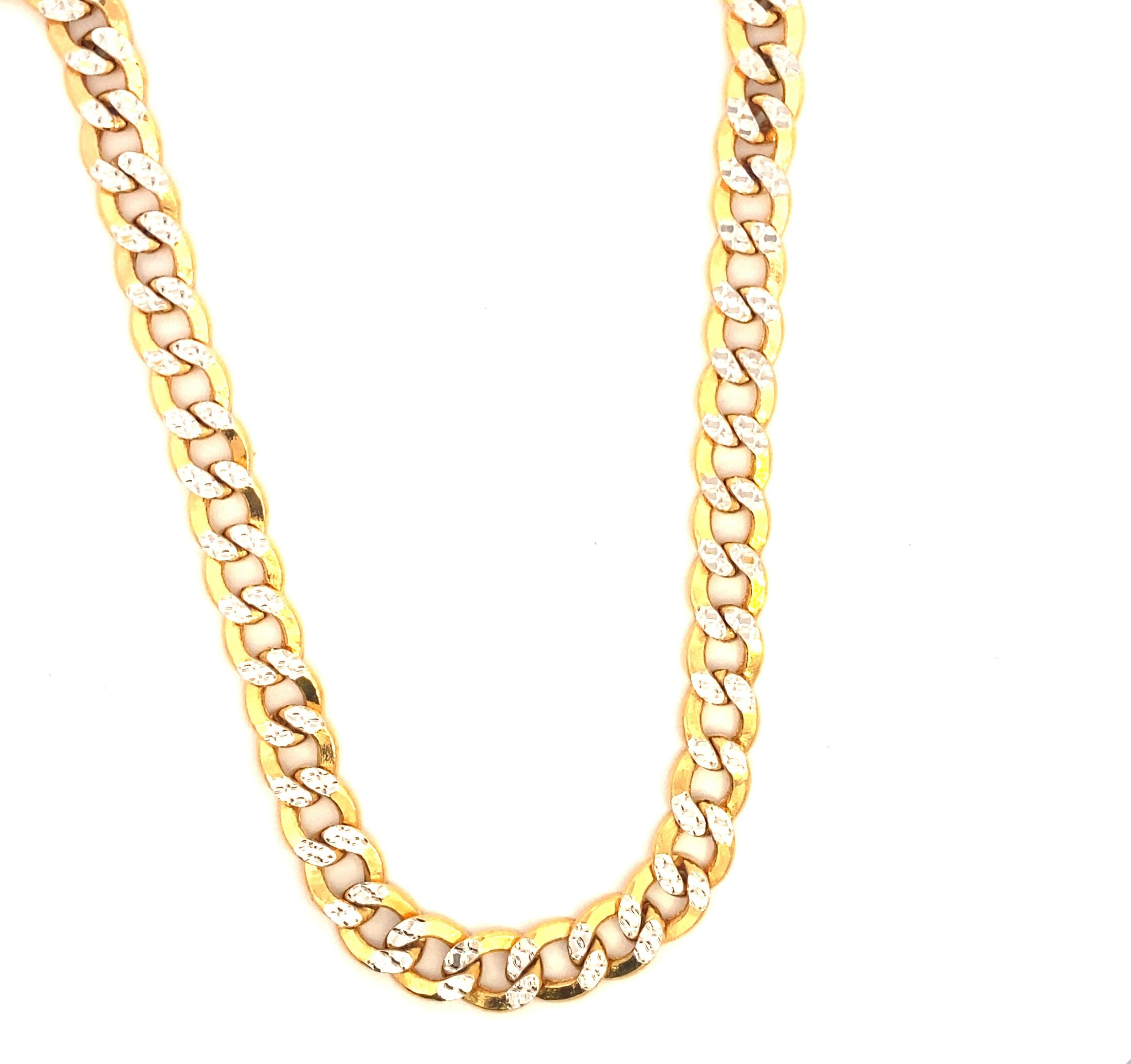 14K Cuban Link Two-Tone Gold Chain